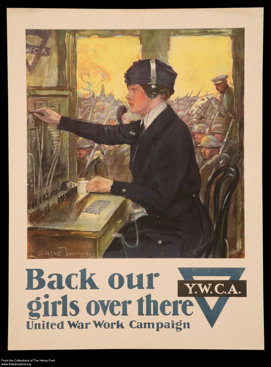 World War I Poster, "Back Our Girls Over There, " circa 1918
