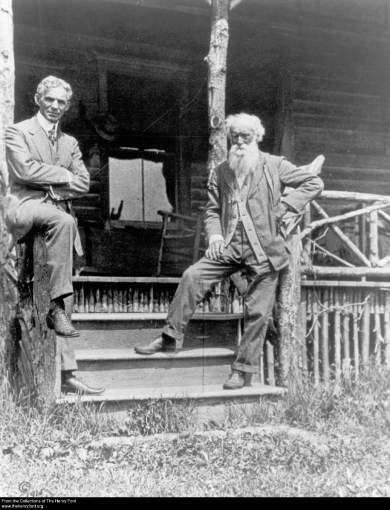 Henry Ford and John Burroughs at Woodchuck Lodge, Roxbury, New York, 1915