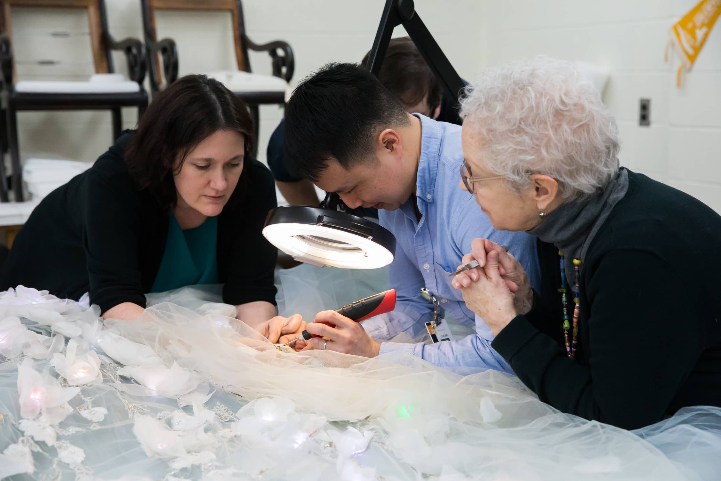 IBM team and The Henry Ford Conservation Staff put final touches on cognitive dress _KMSPhotography