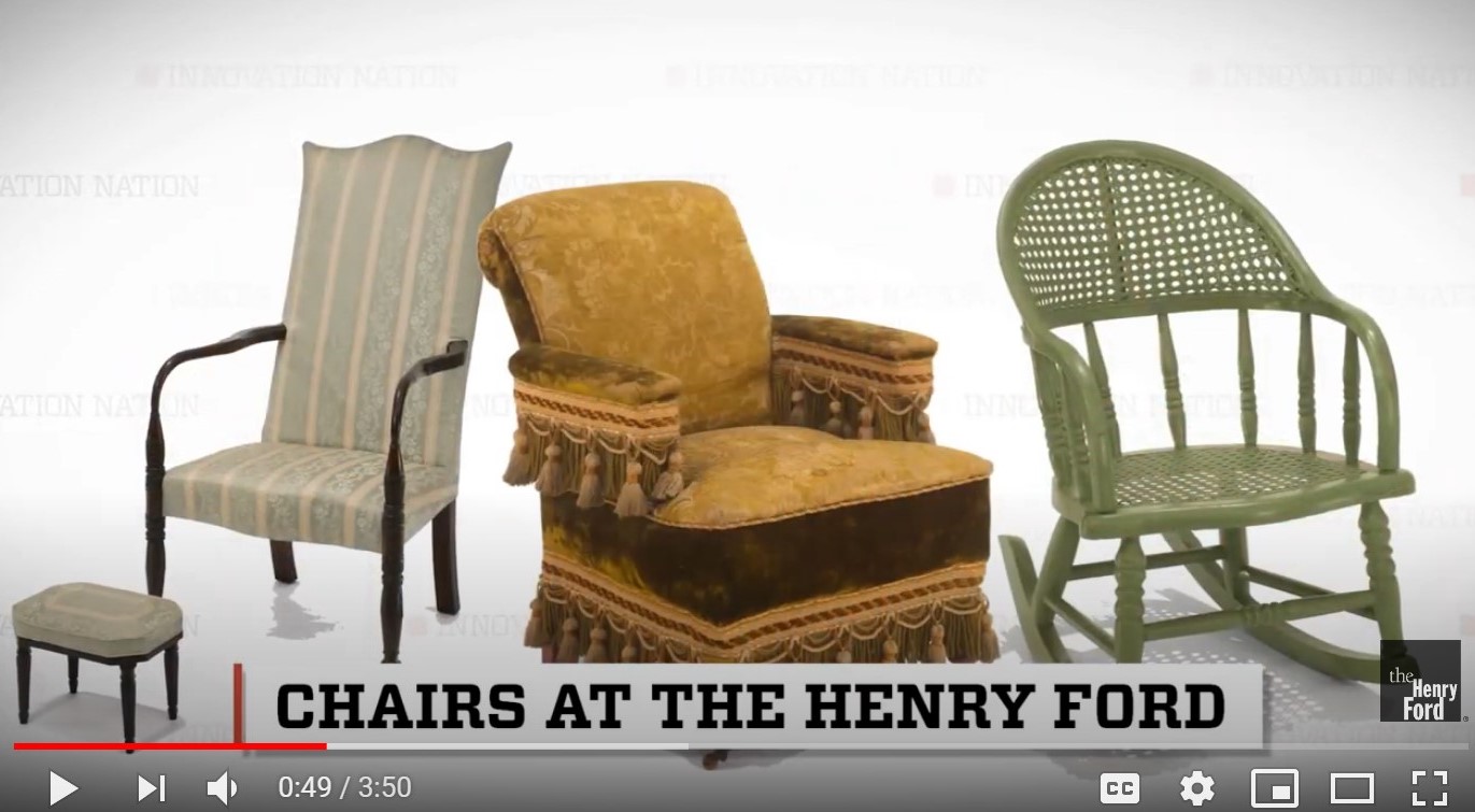 Chairs Used on The Henry Ford's Innovation Nation Three chairs in video screenshot