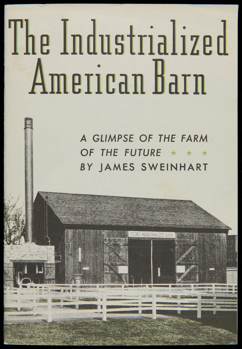 Booklet, "The Industrialized American Barn," 1934 / page 1 Page with image of barn and text