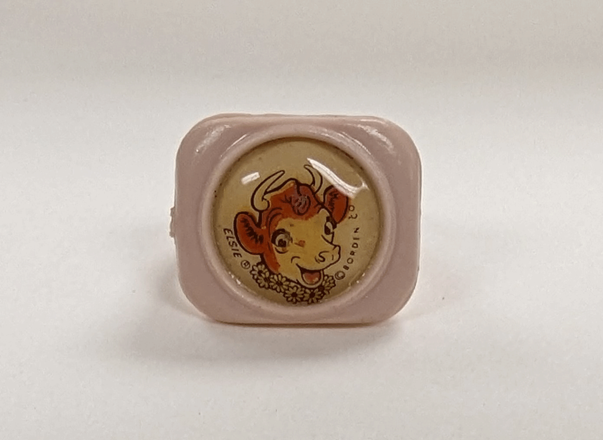 "Elsie the Borden Cow” souvenir ring from the 1964-1965 World’s Fair.