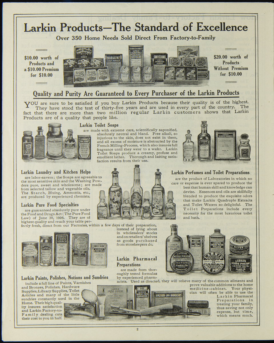 Larkin Company Trade Catalog, "The Larkin Home-Helper," circa 1910 Images of products and text