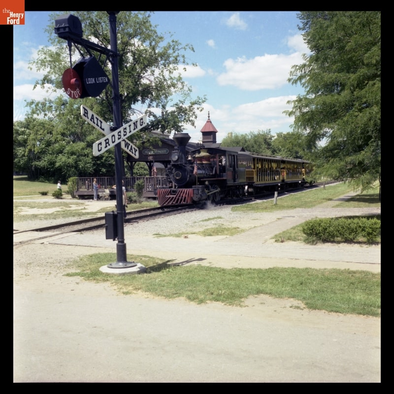 Torch Lake Locomotive at Main Street Station in Greenfield Village, July 1978