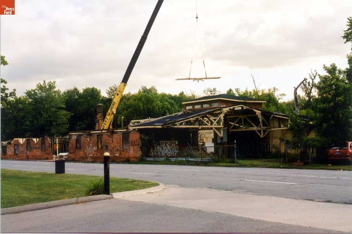 Dismantling the Riding Stable (Originally the Detroit Central Market Building) at Belle Isle, Detroit, Michigan, 2003