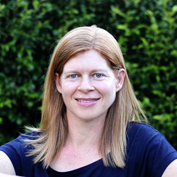 Kirsty Cleverly, Sunshine Coast, Queensland, Australia Light-skinned woman with dark blonde hair wearing a blue shirt
