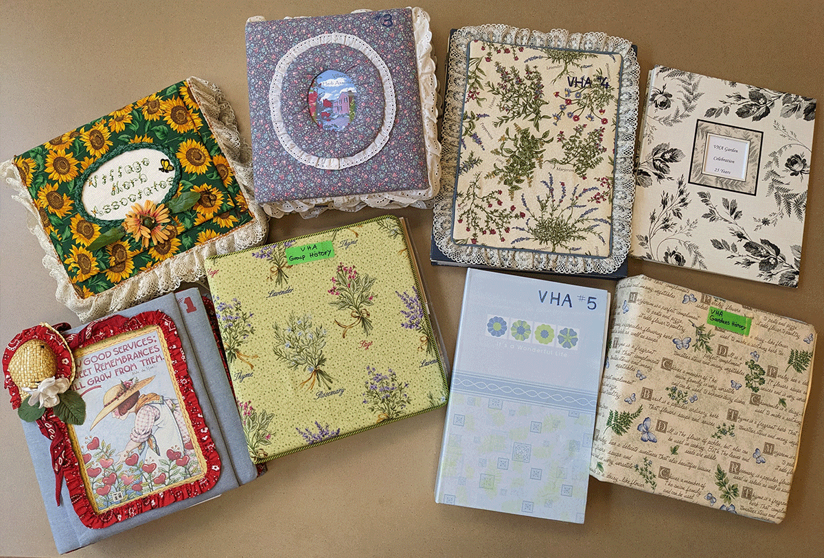 8 scrapbooks with floral covers