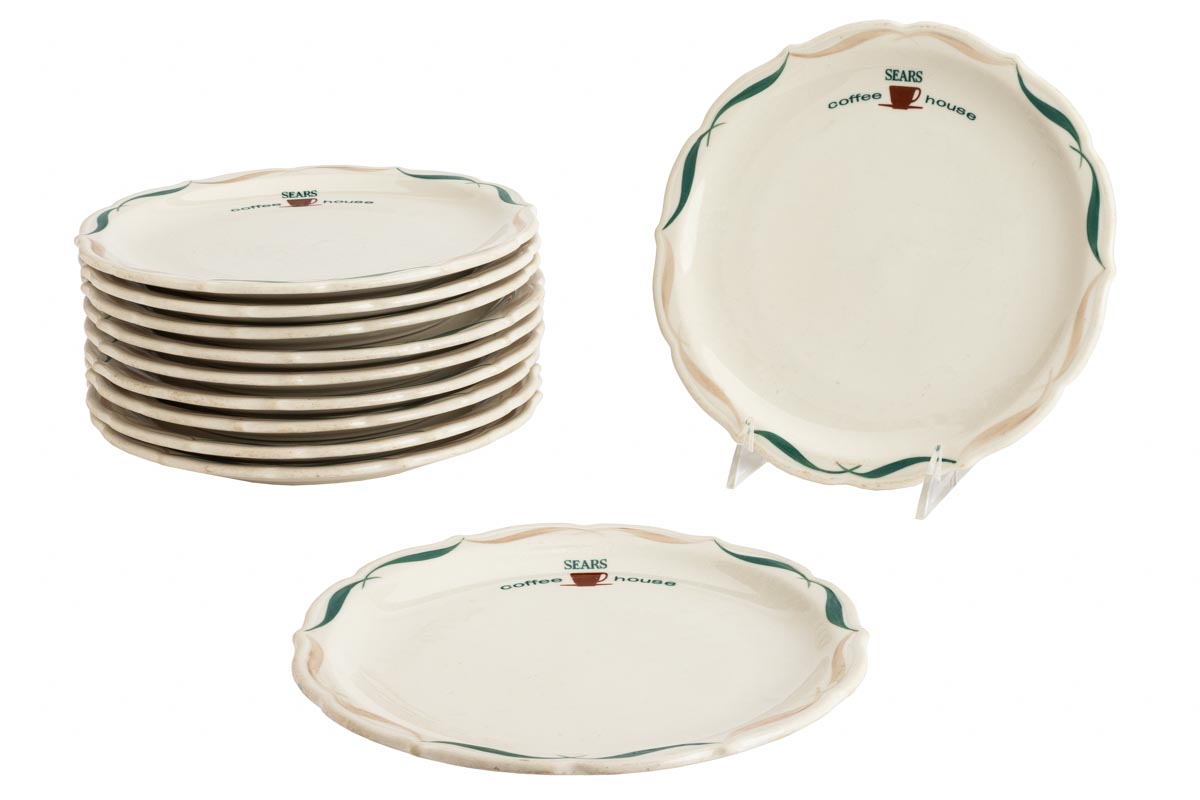 Syracuse China made dishes for Sears Coffee Houses, small diner-style eateries inside Sears department stores.