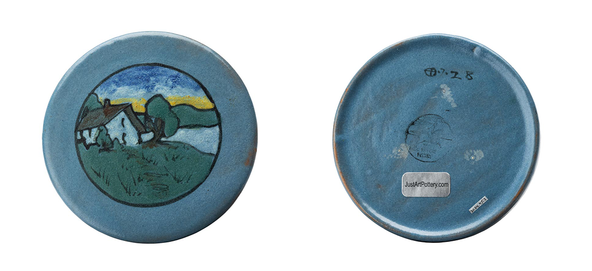 Trivet, designed by Edith Brown, decorated by Edith Brown, dated July 1928