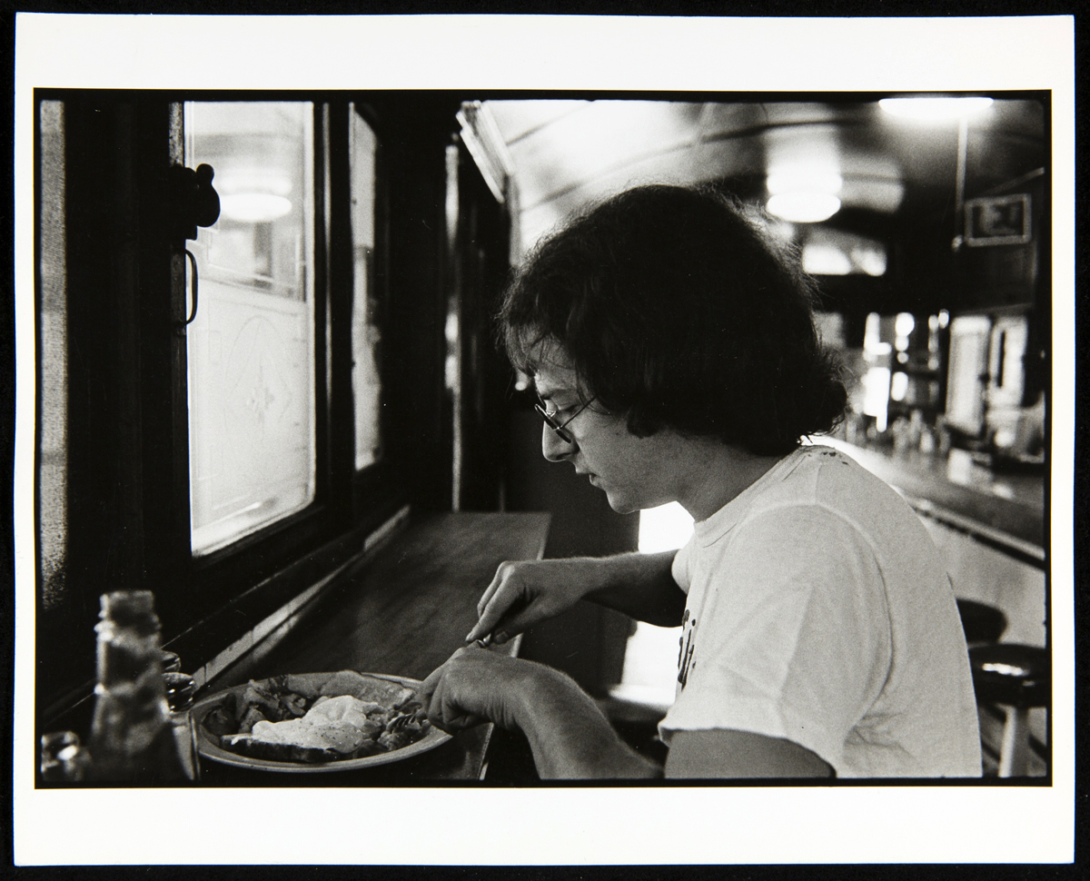 Richard J.S. Gutman in the Kichenette Diner, Cambridge, MA, circa 1974. Photograph by John Baeder. 
